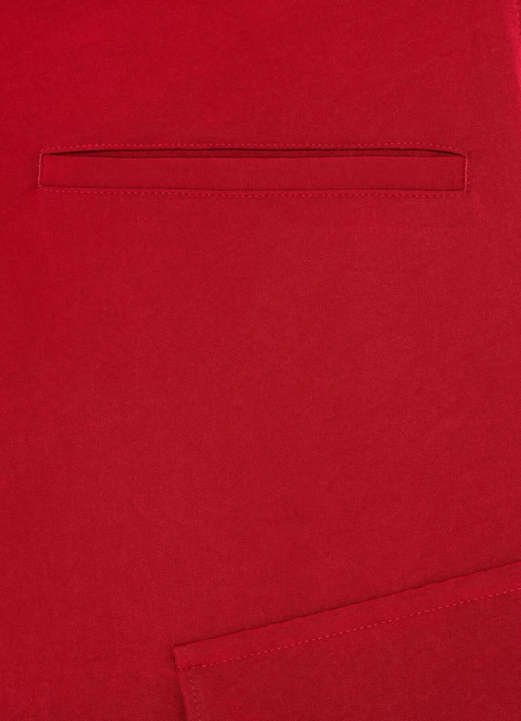 Crepe De Chine Cuffed Hem Cargo Pants