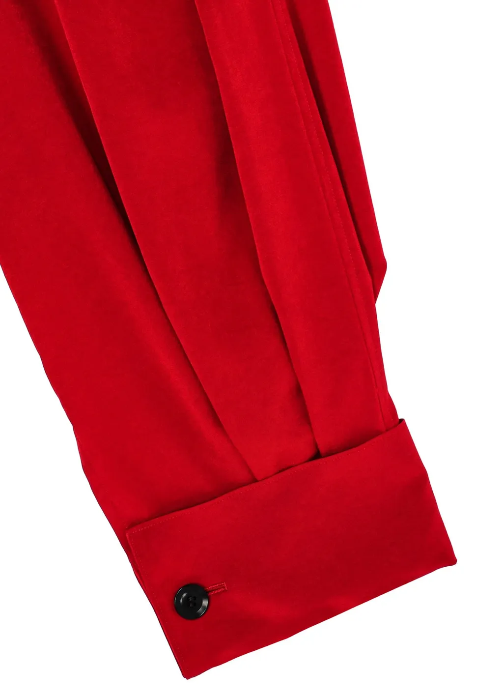 Crepe De Chine Cuffed Hem Cargo Pants