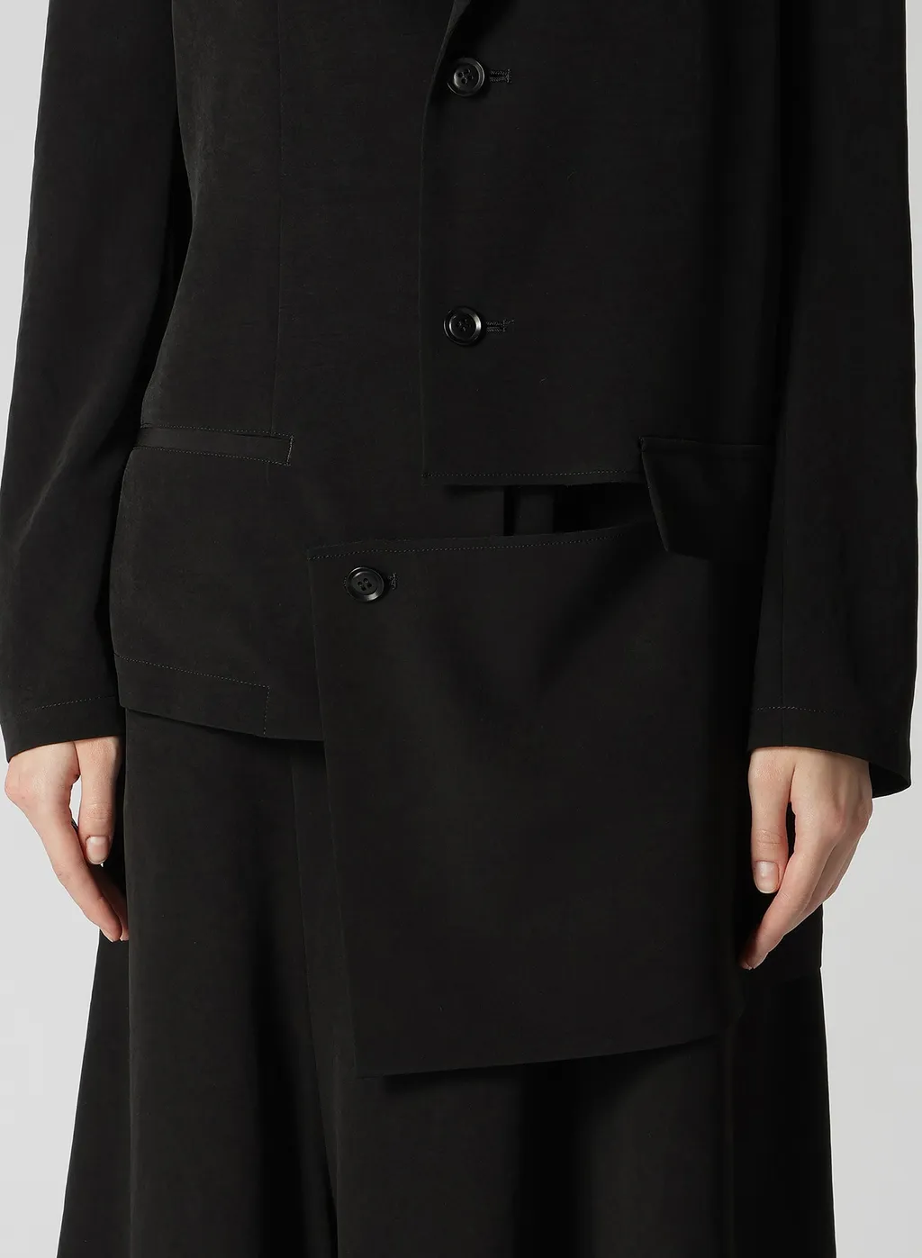 Crepe De Chine Asymmetric Jacket