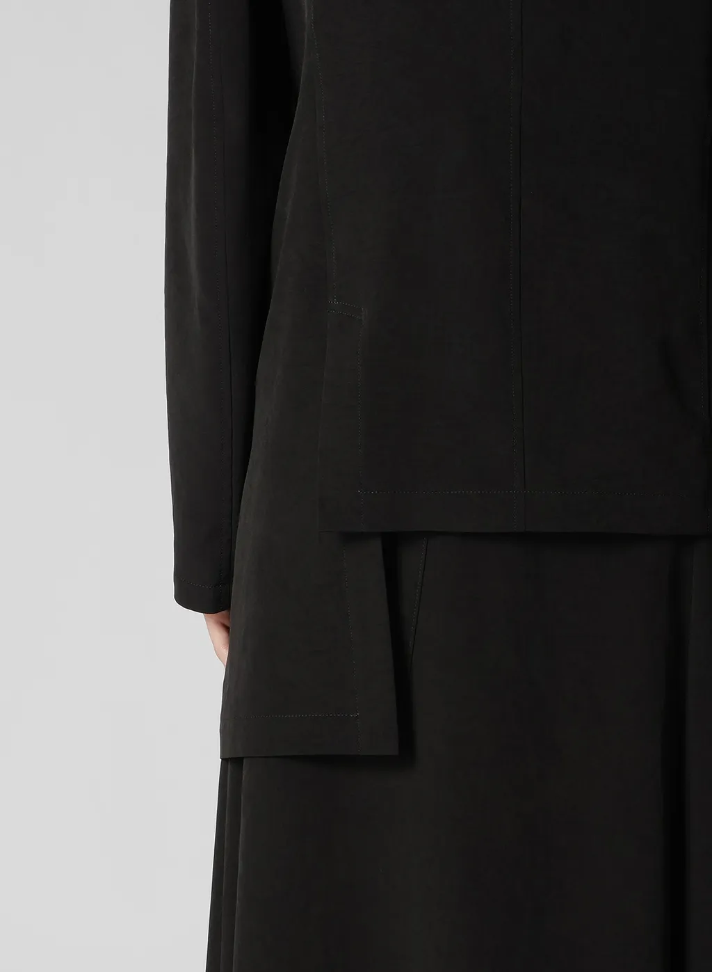 Crepe De Chine Asymmetric Jacket