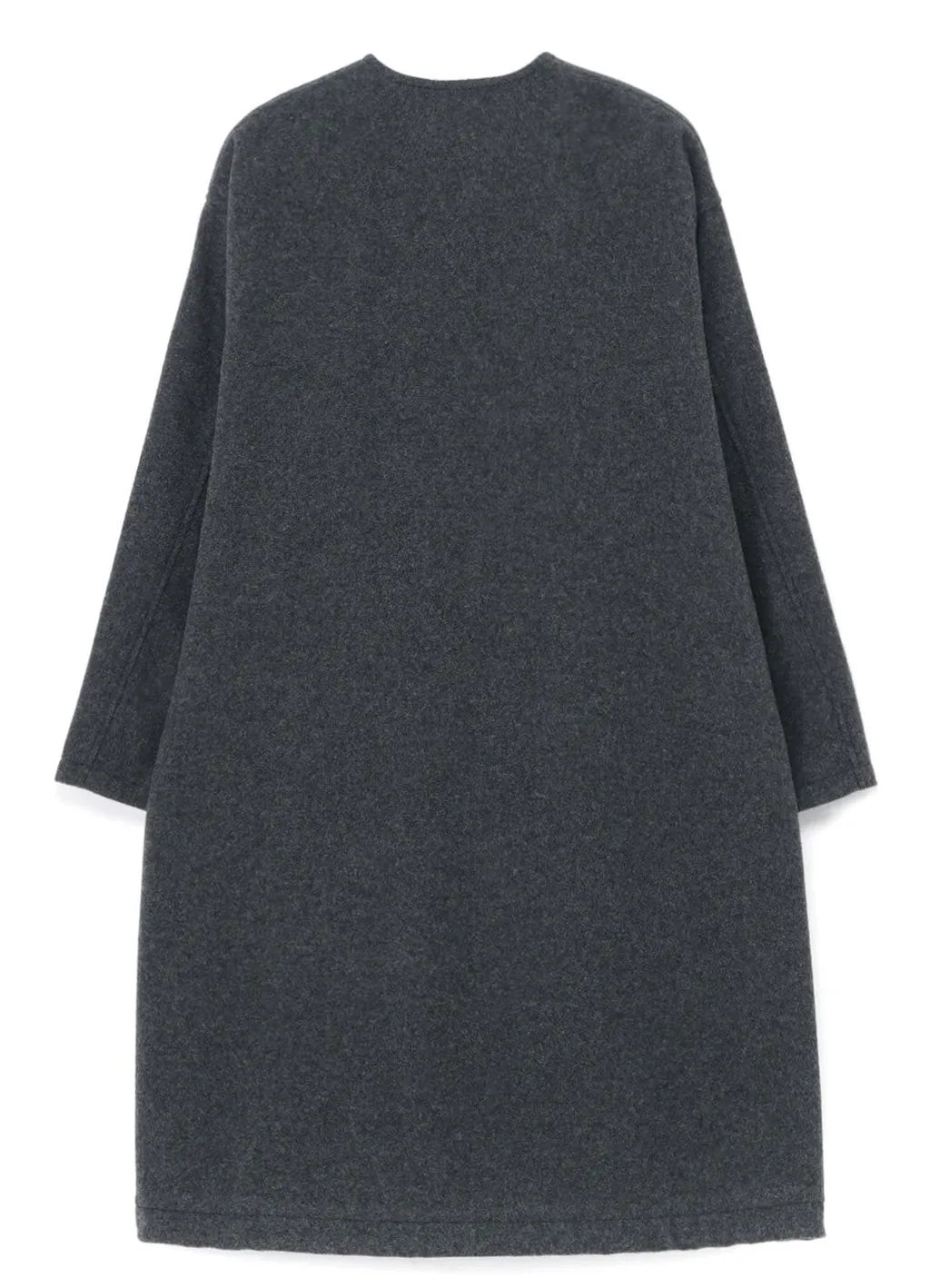Airy Mosser Collarless Coat