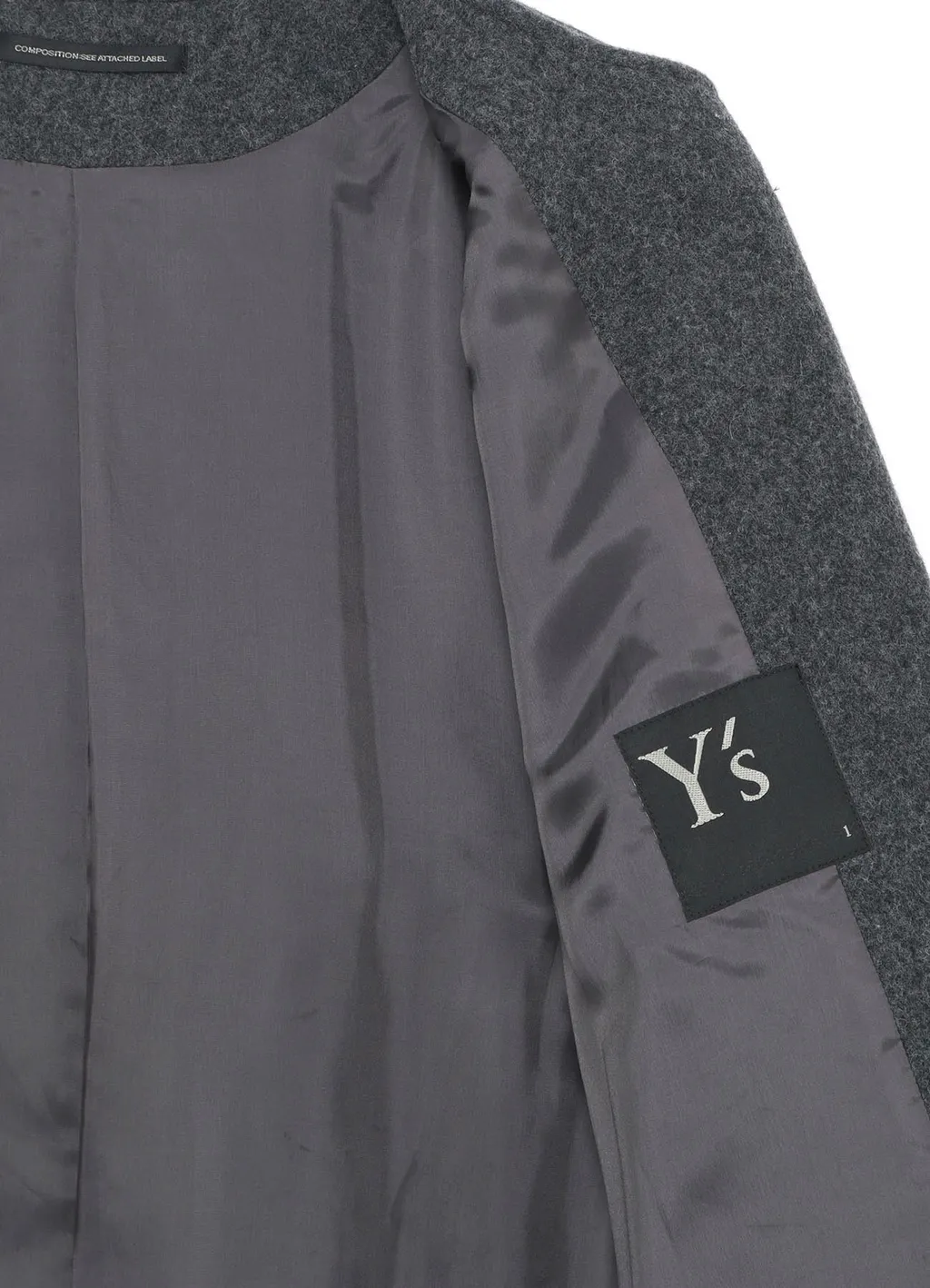 Airy Mosser Collarless Coat