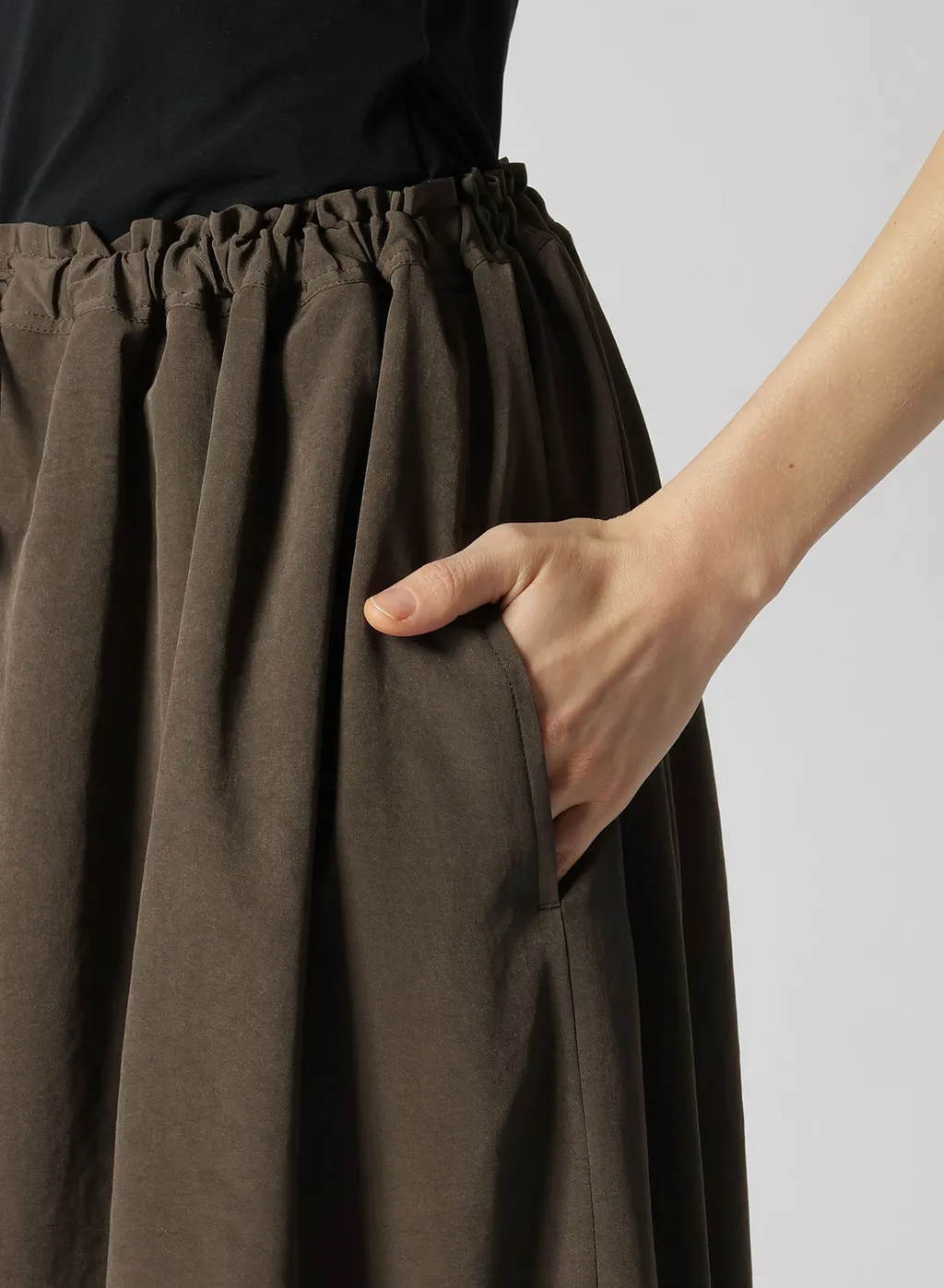 Crepe De Chine Right Drape Skirt