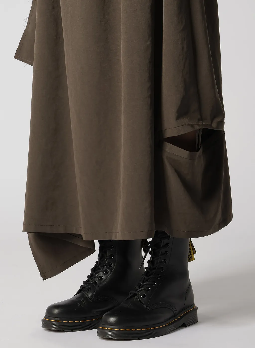 Crepe De Chine Right Drape Skirt