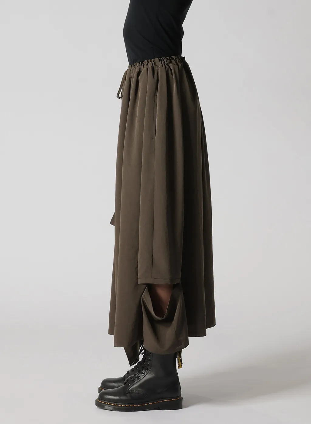 Crepe De Chine Right Drape Skirt