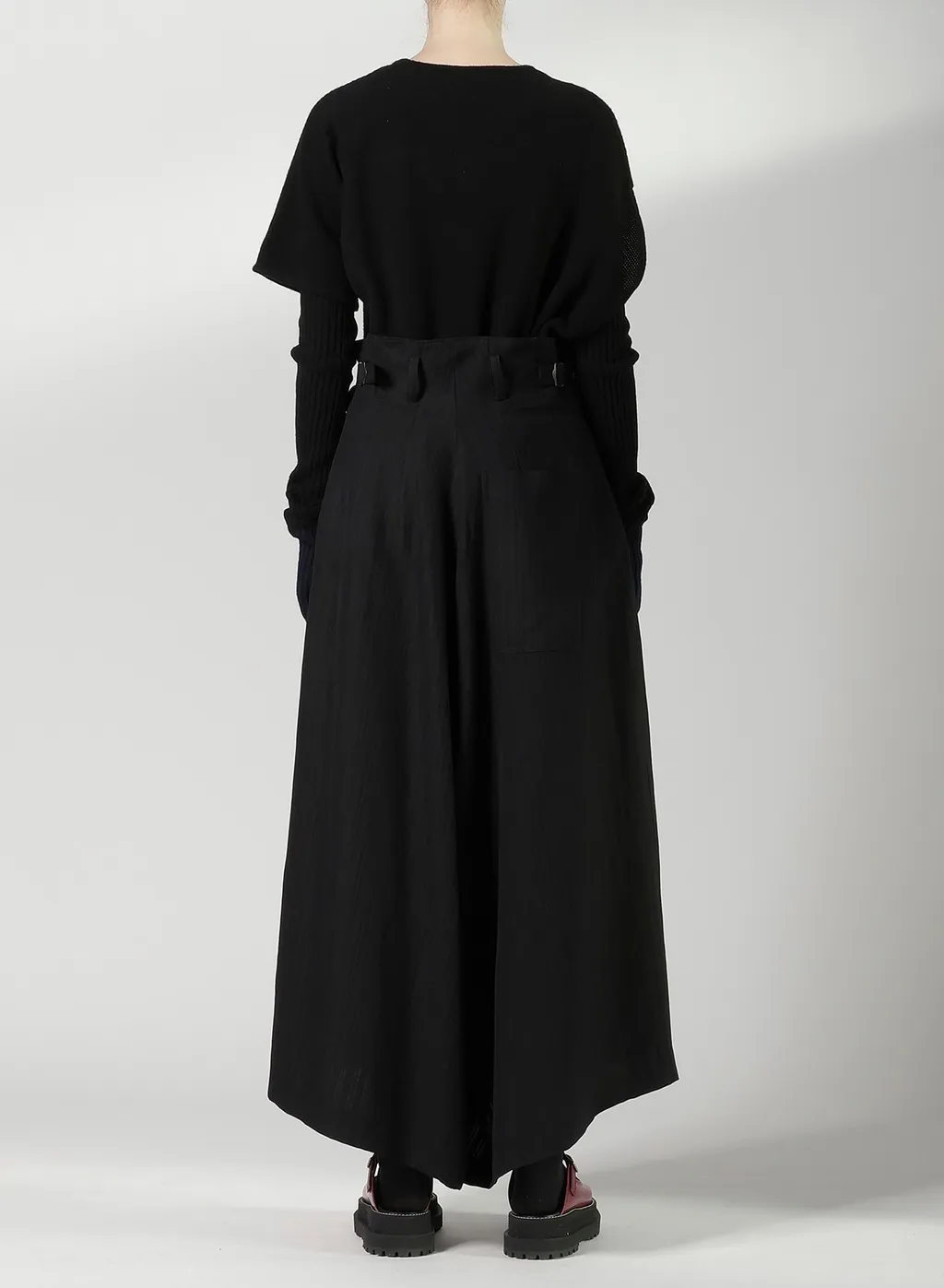 Viscose Tweed Stripe Wide Pants