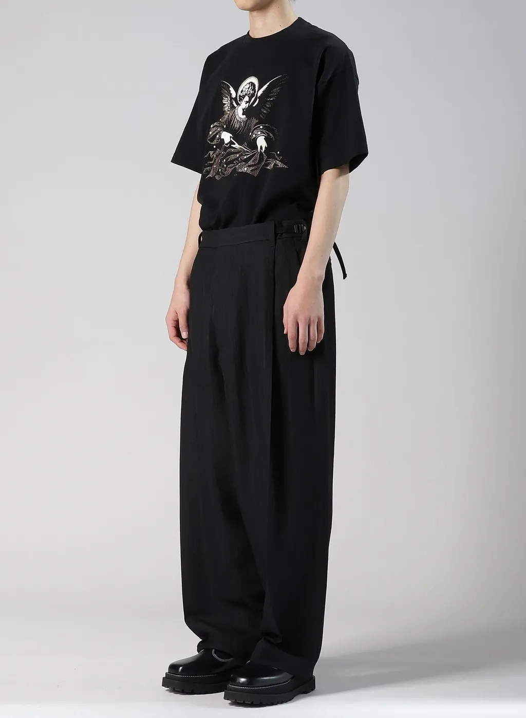 Viscose Tweed Stripe Sarouel Pants
