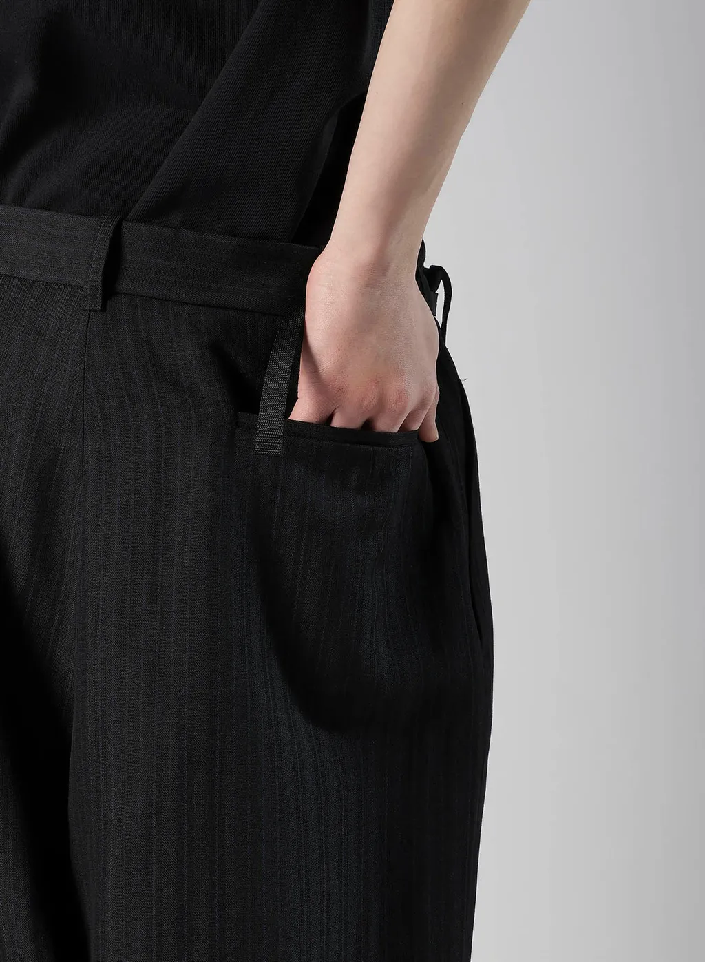 Viscose Tweed Stripe Sarouel Pants