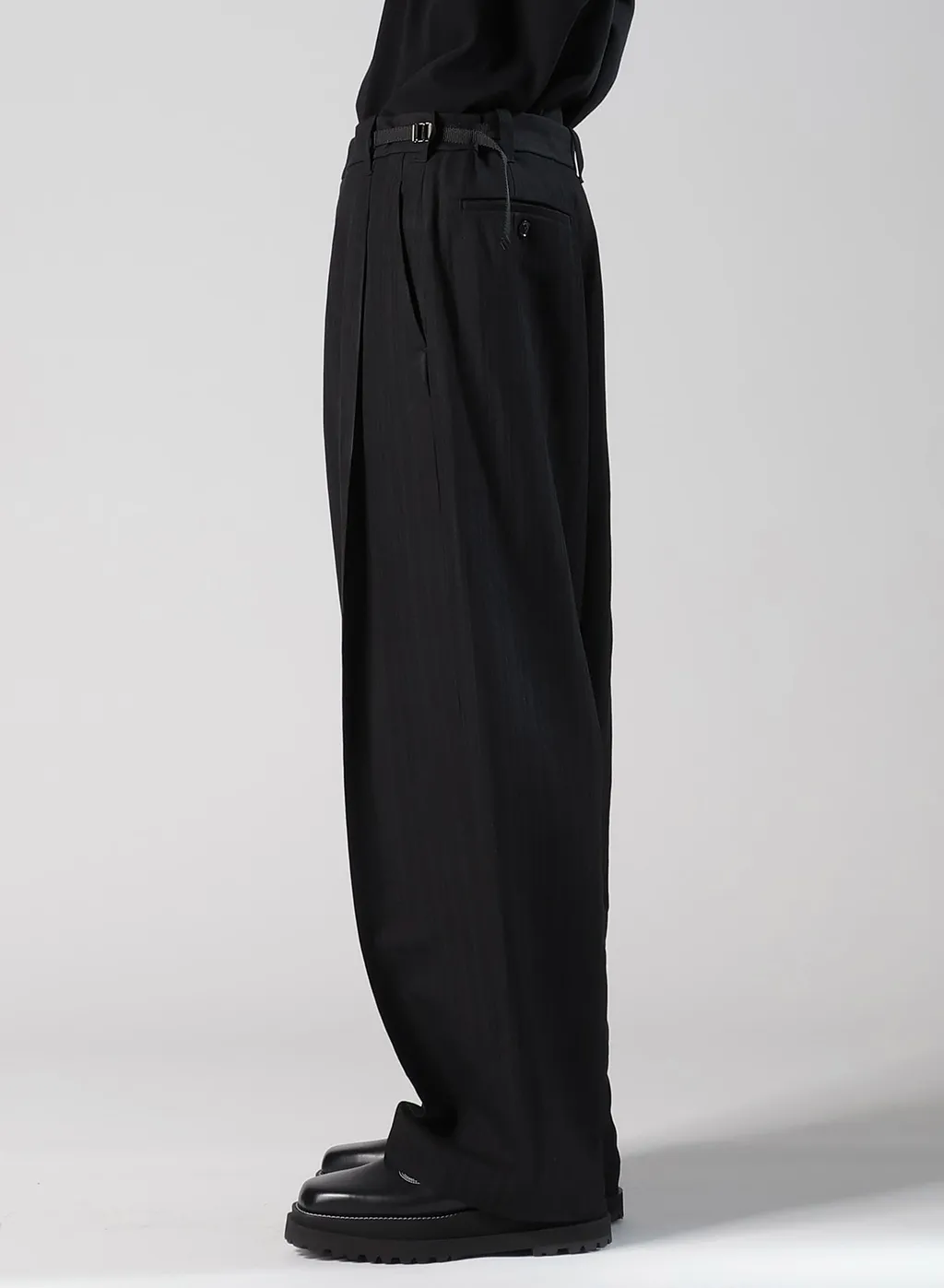 Viscose Tweed Stripe Sarouel Pants