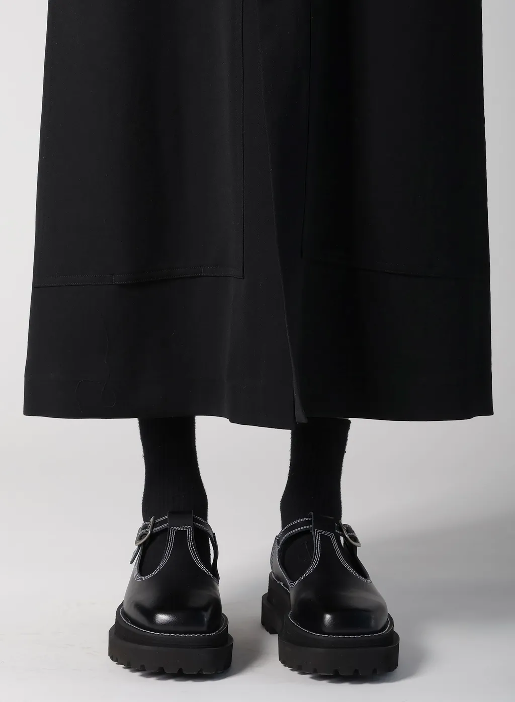 Wool Gabardine Front Open Dress