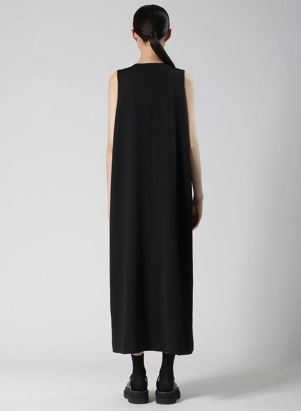 Wool Gabardine Front Open Dress