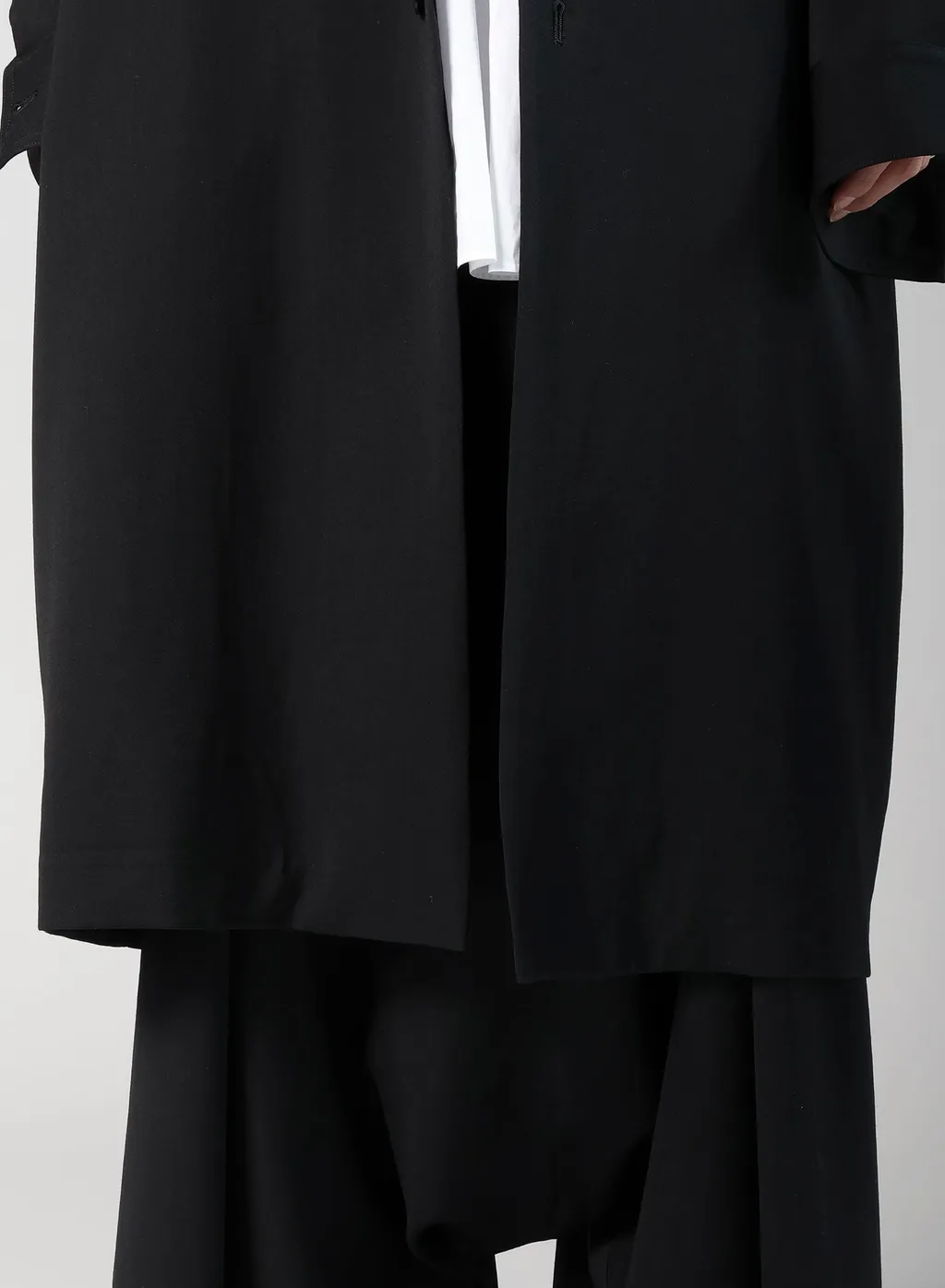 Wool Gabardine Long Coat
