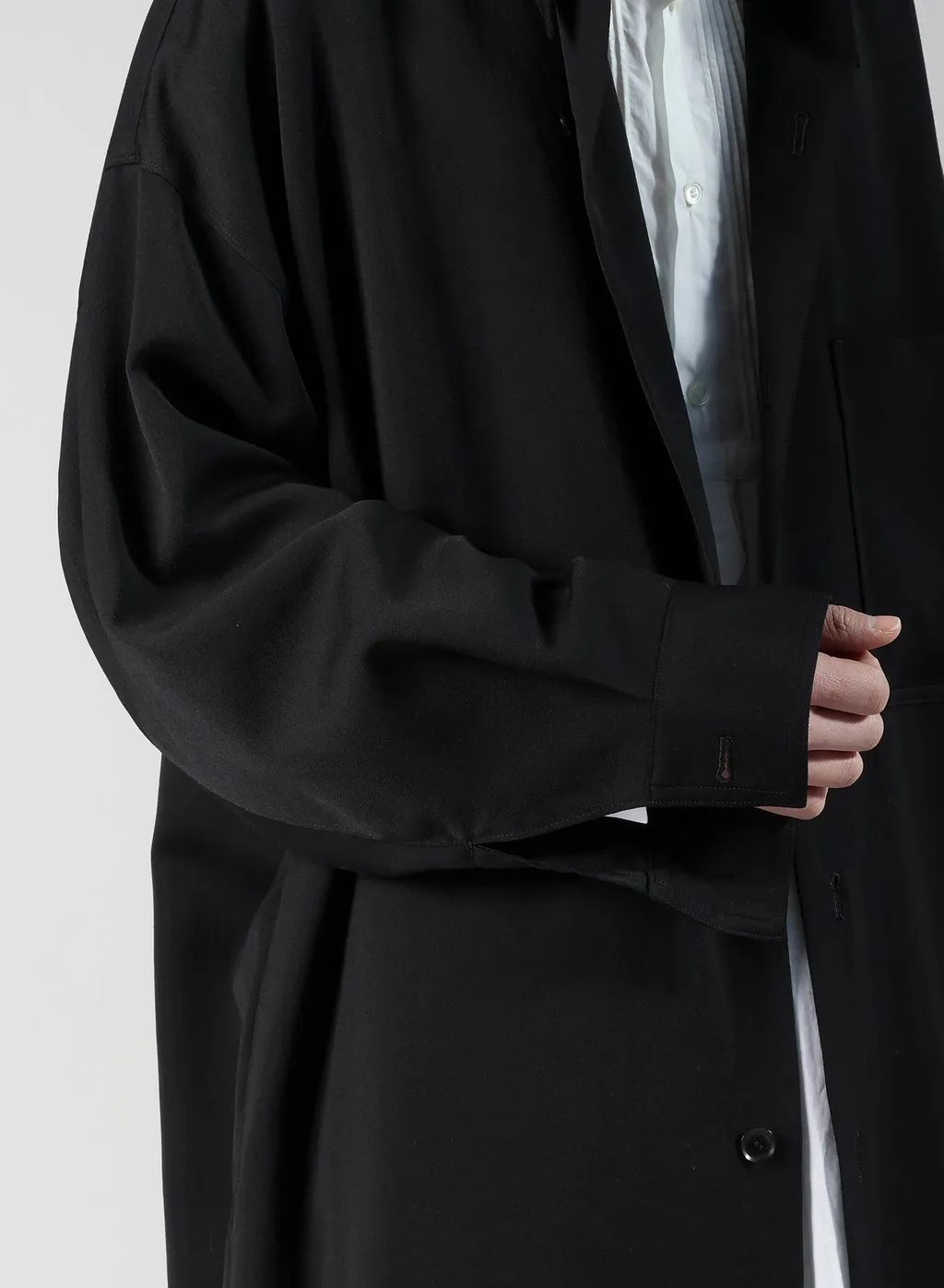 Wool Gabardine Long Coat
