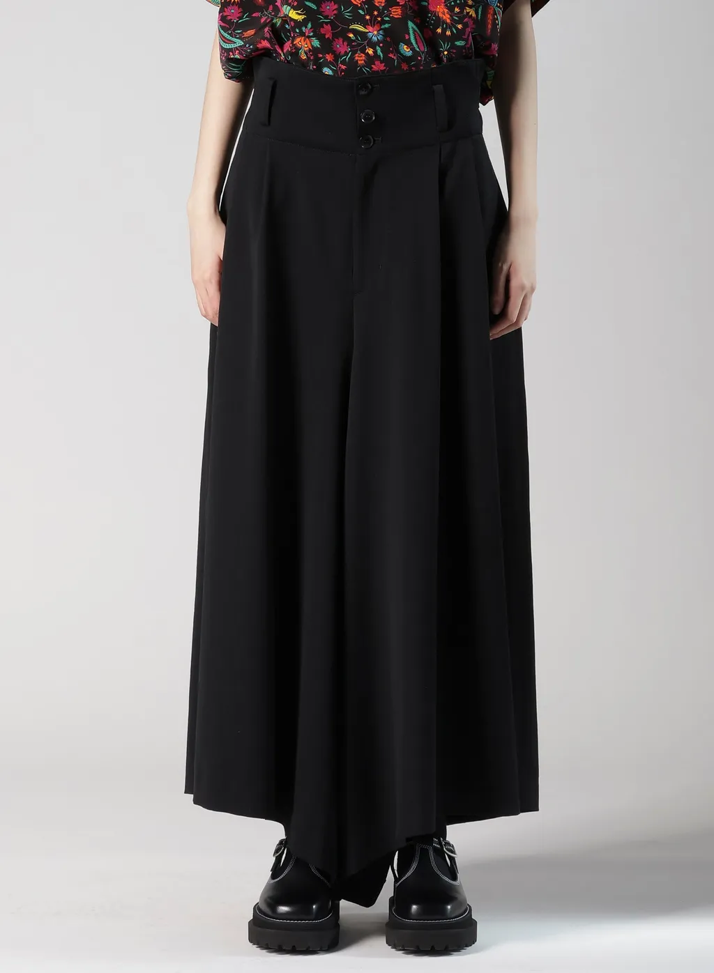 Wool Gabardine Wide Pants