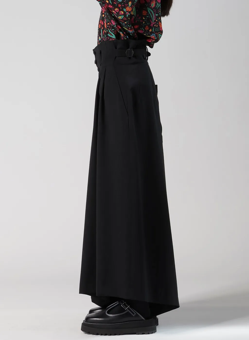 Wool Gabardine Wide Pants