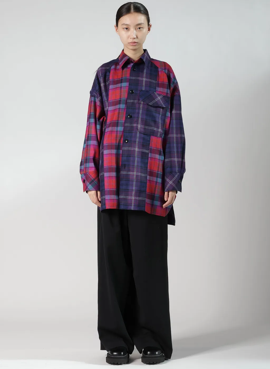 Wool Gabardine Belt Pants