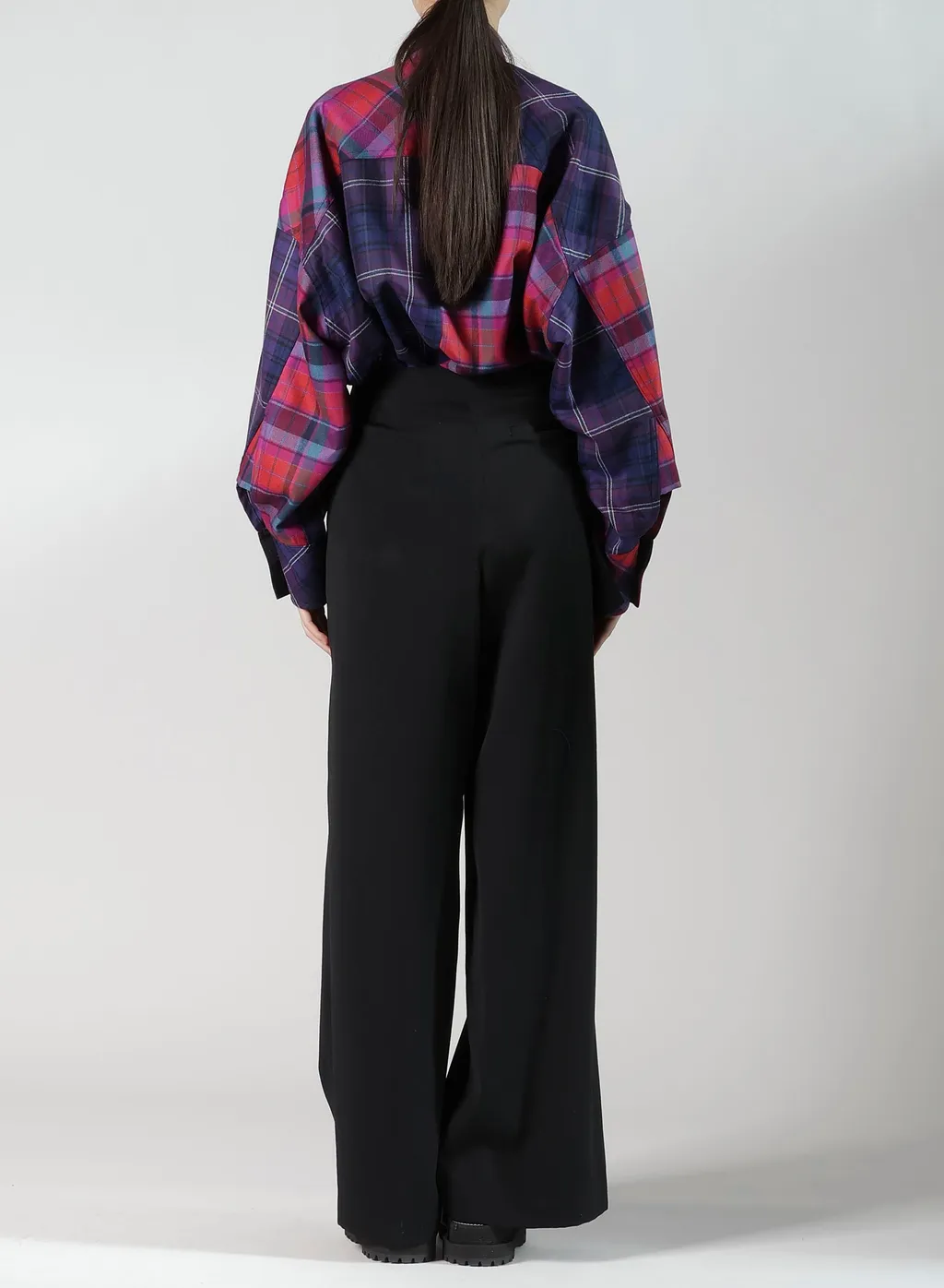 Wool Gabardine Belt Pants