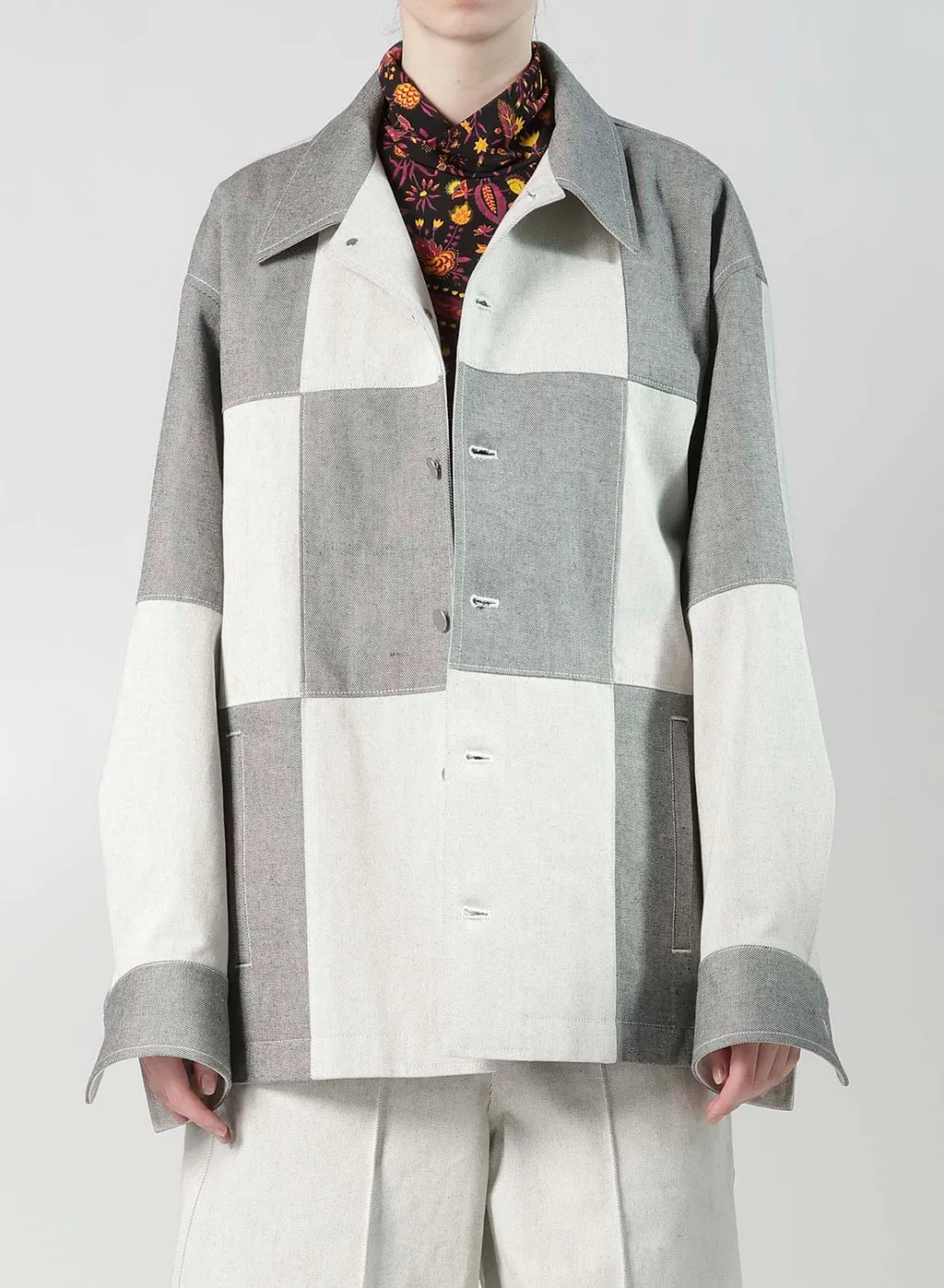 Uneven Yarn Denim Shirt Blouson