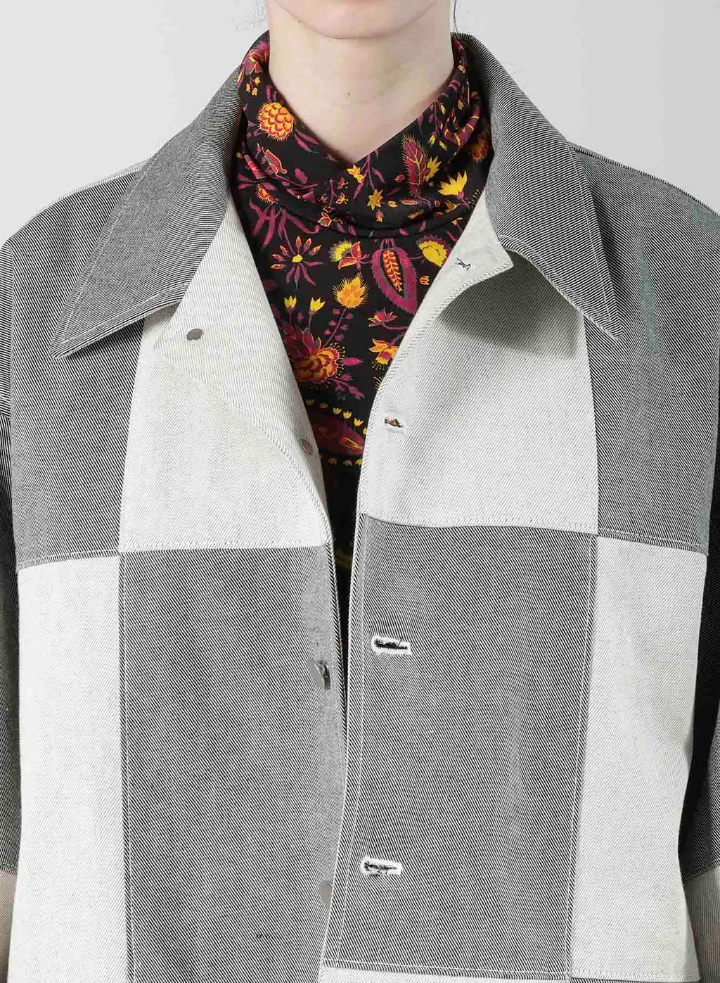 Uneven Yarn Denim Shirt Blouson