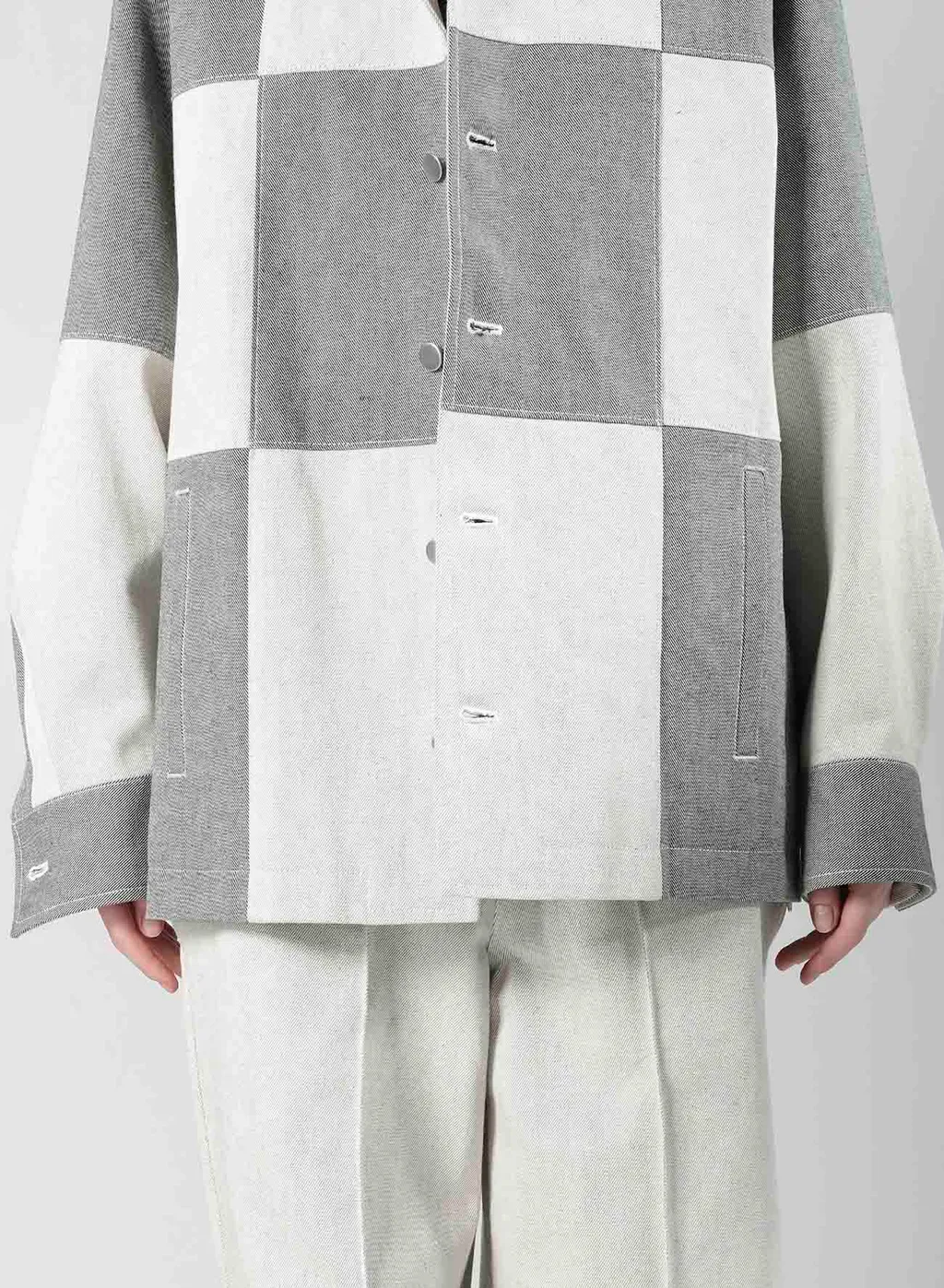 Uneven Yarn Denim Shirt Blouson