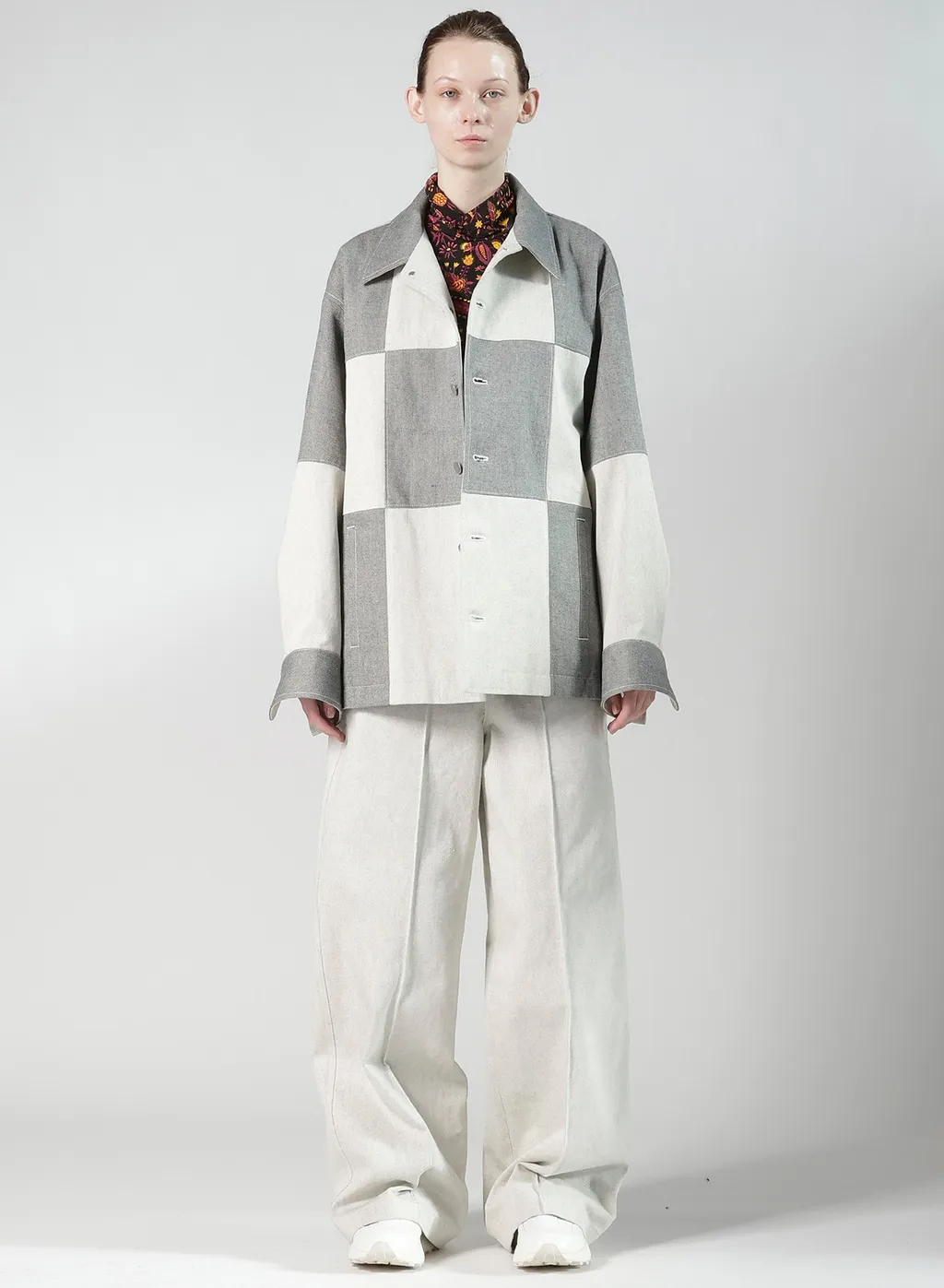 Uneven Yarn Denim Shirt Blouson