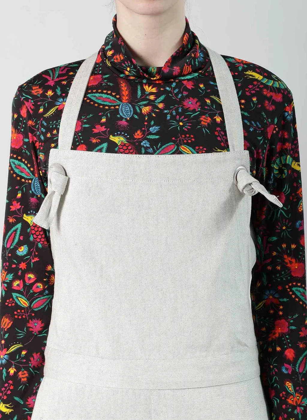 Uneven Yarn Denim Apron Pants