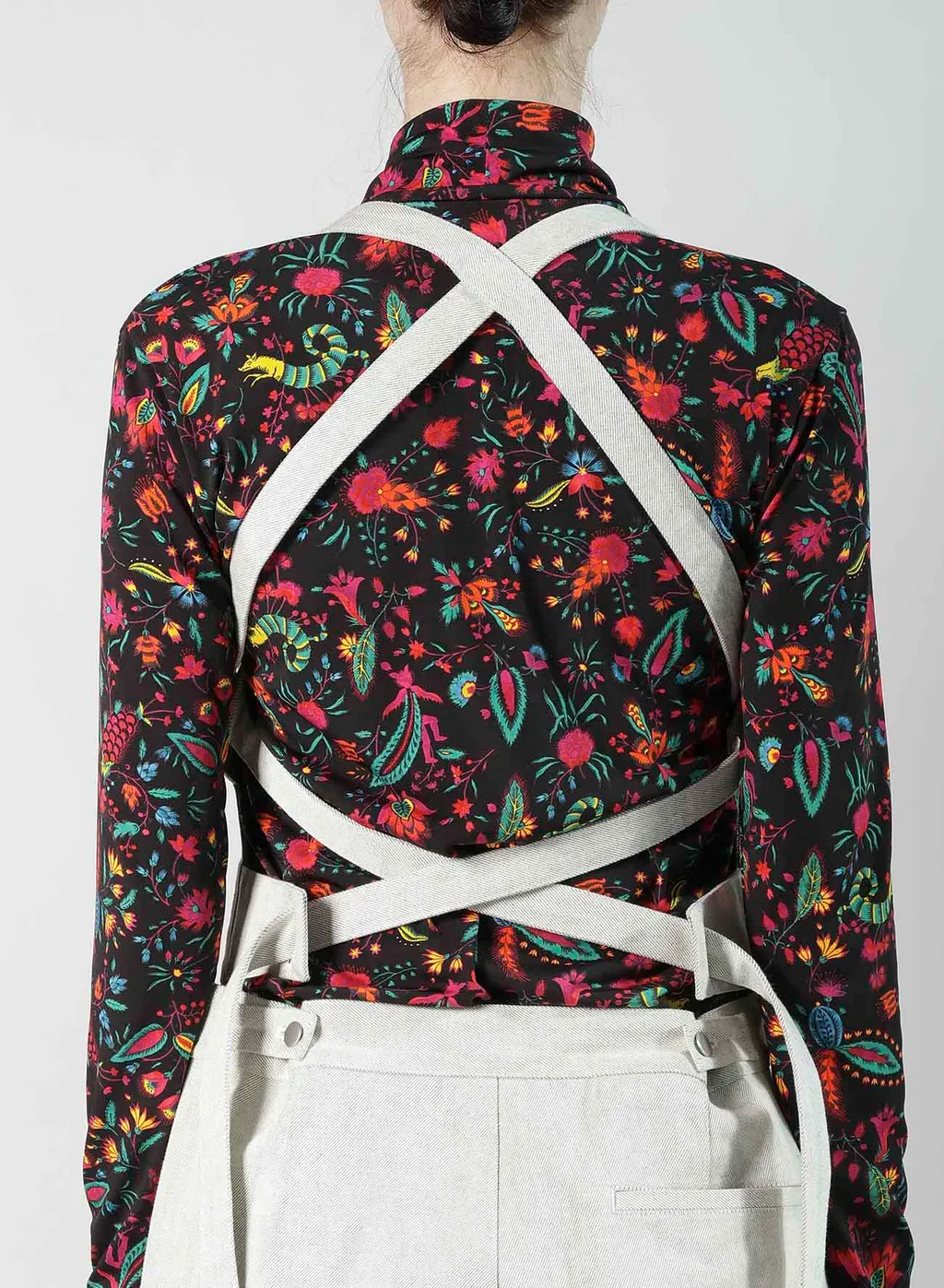 Uneven Yarn Denim Apron Pants