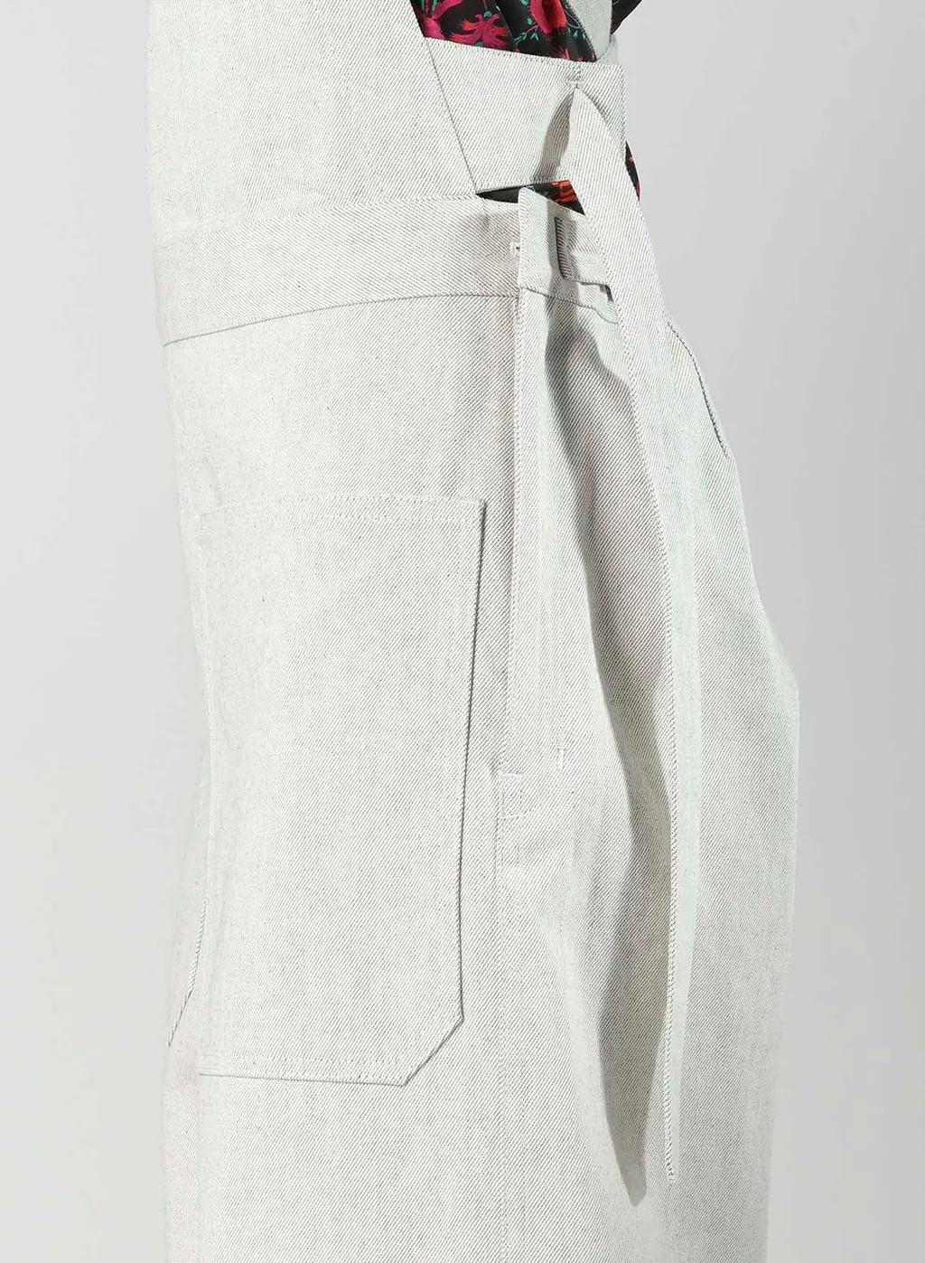 Uneven Yarn Denim Apron Pants