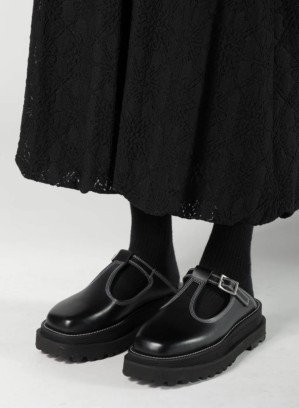 Cow Leather Mary Jane Sandals
