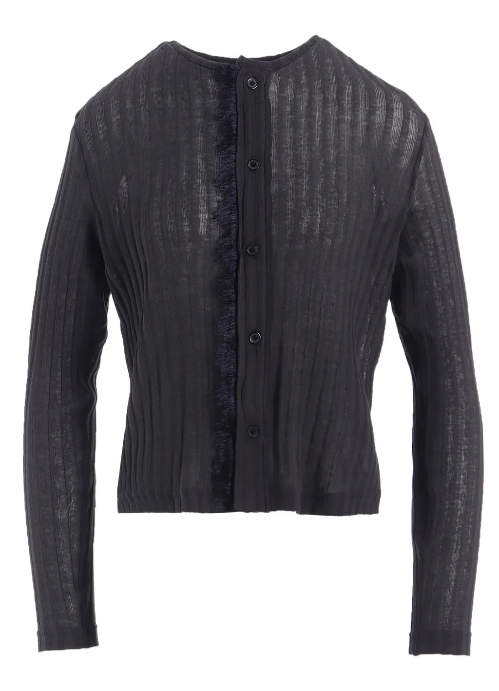 Gauze Rib Long Sleeve Cardigan