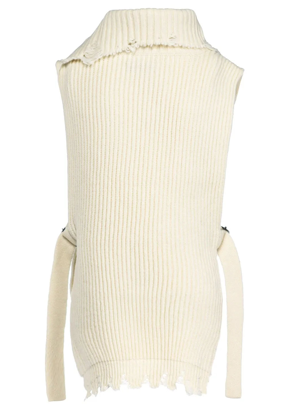 Lamb Wool Damaged Knit Vest