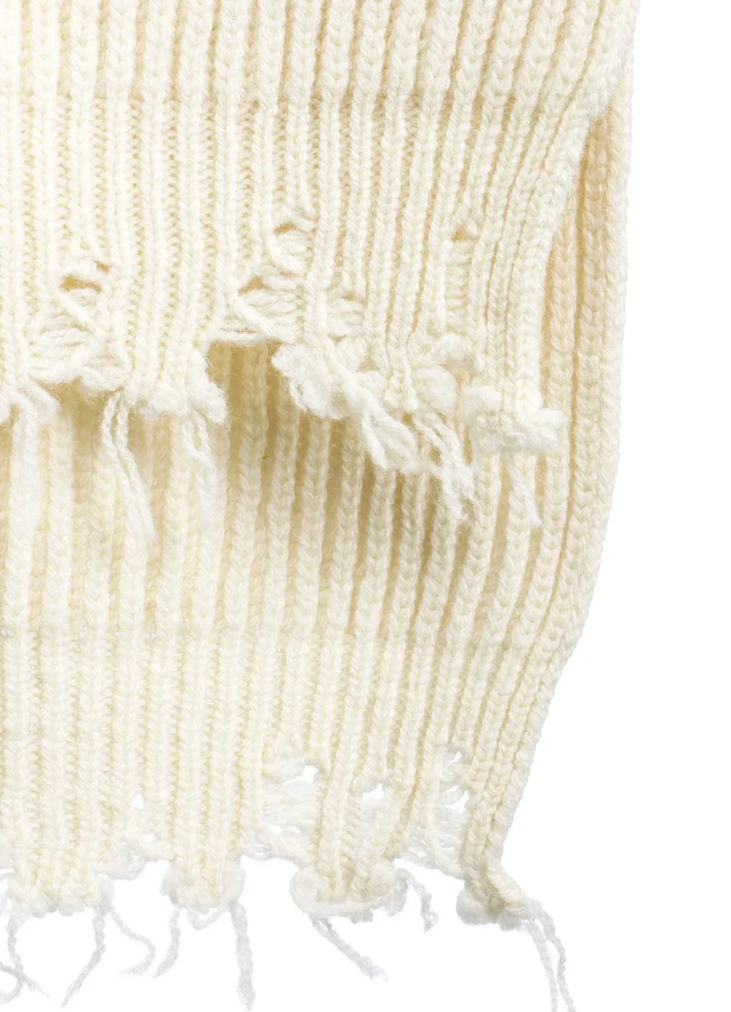 Lamb Wool Damaged Knit Vest