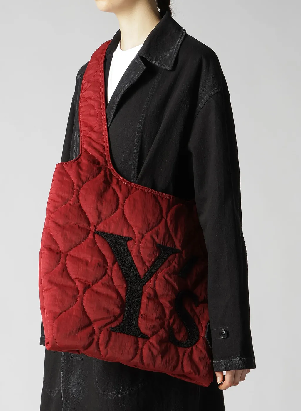 Nylon Padded Kilt Tote Bag