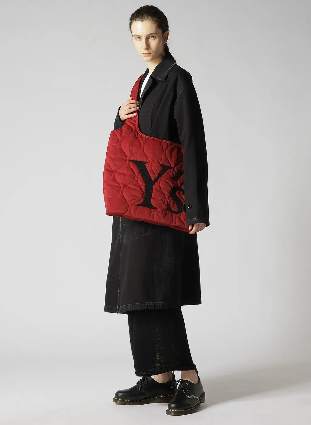 Nylon Padded Kilt Tote Bag