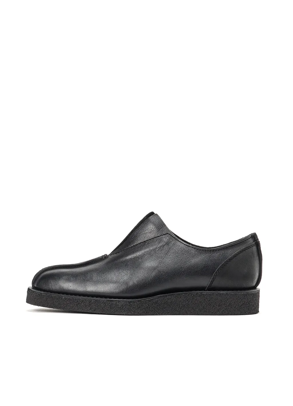 Semi-Gloss Leather Slip-Ons