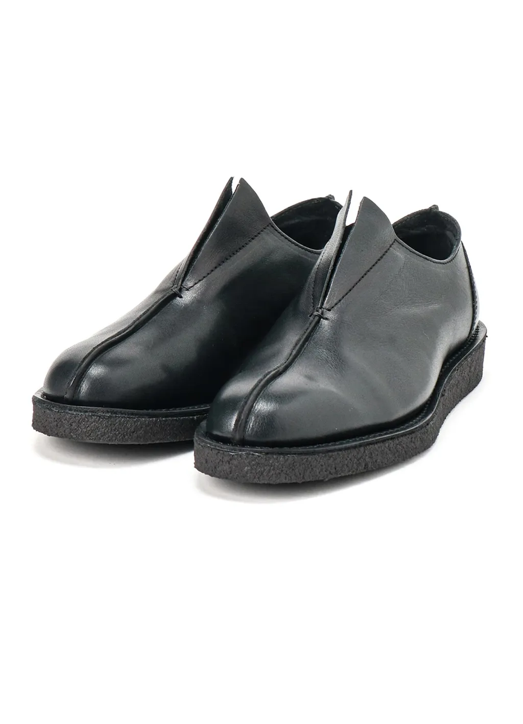 Semi-Gloss Leather Slip-Ons