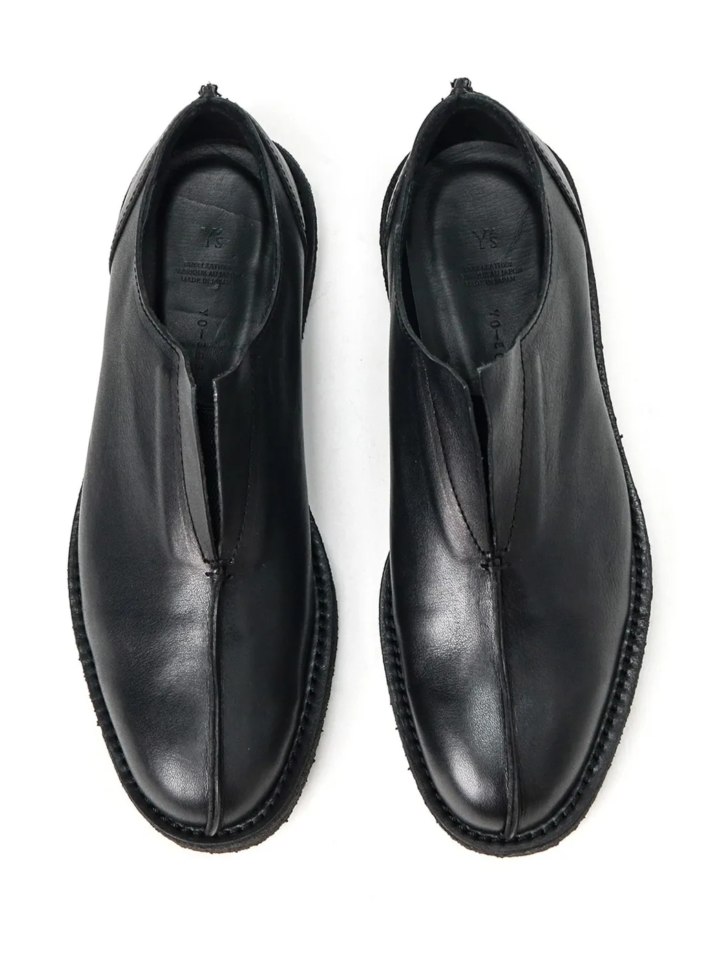 Semi-Gloss Leather Slip-Ons