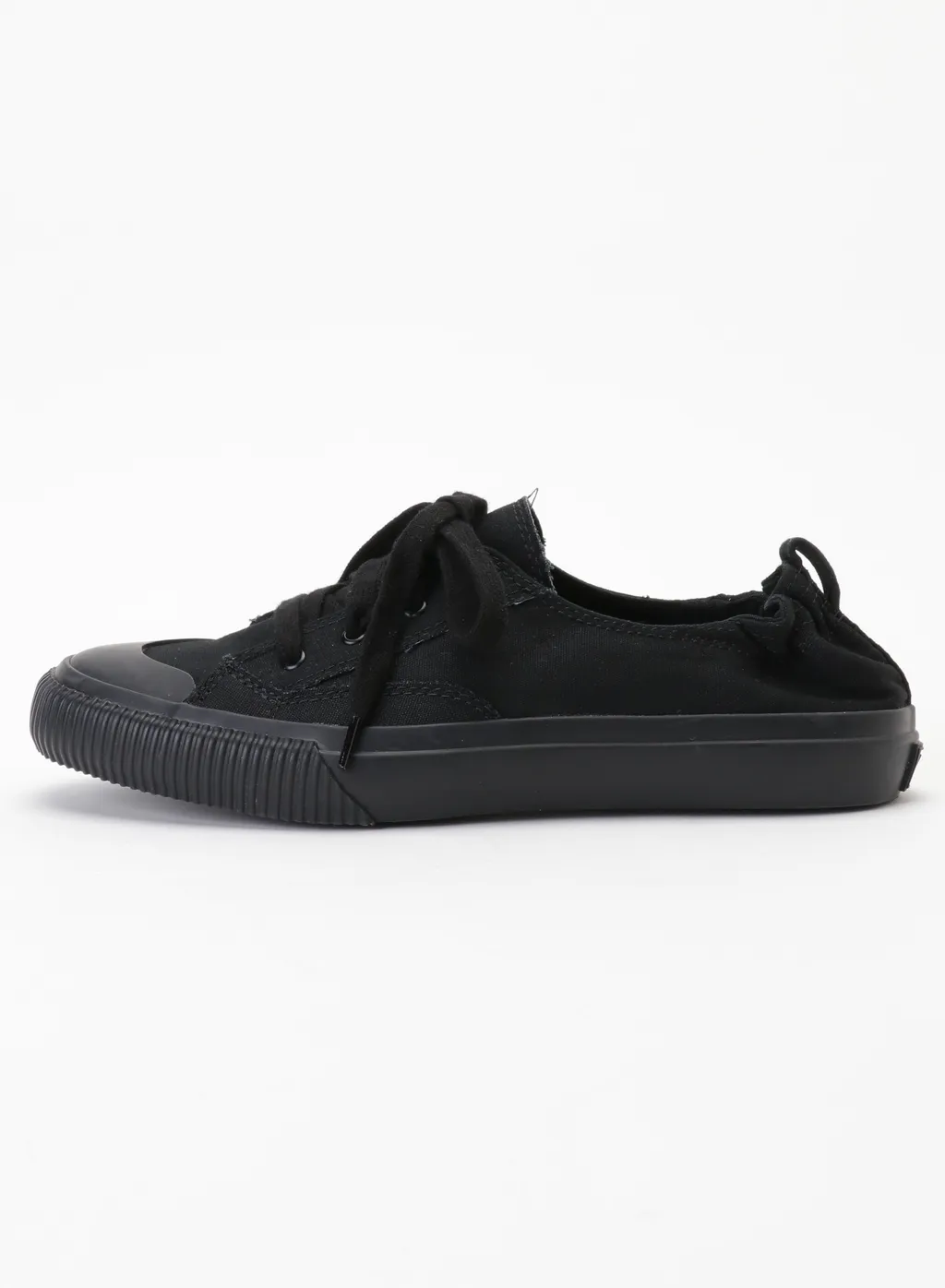 Cotton Canvas Rubber Heel Sneaker