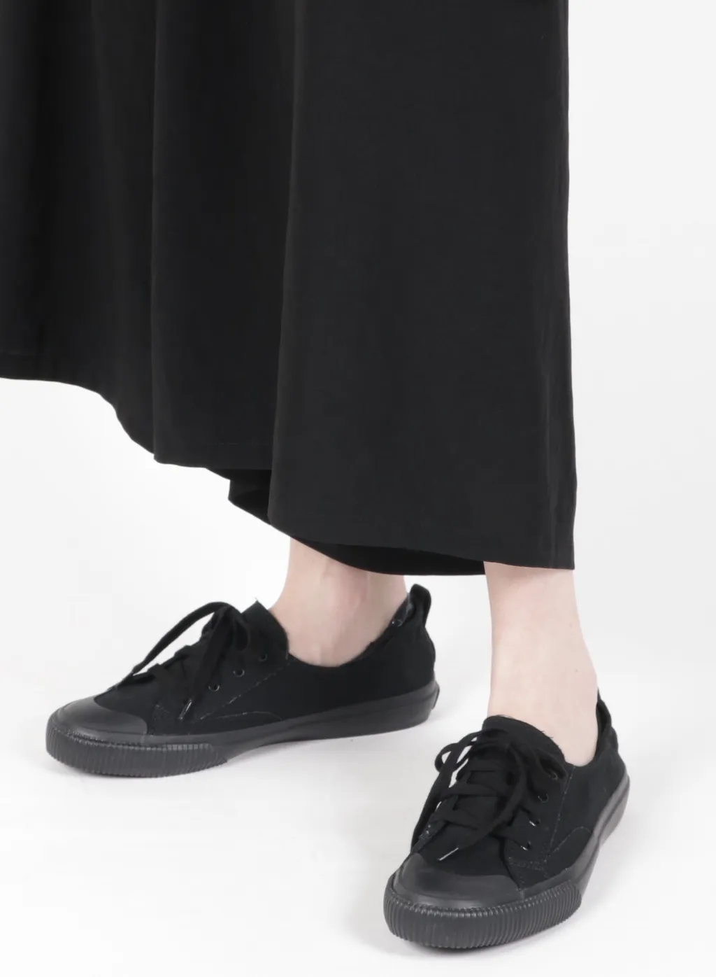Cotton Canvas Rubber Heel Sneaker