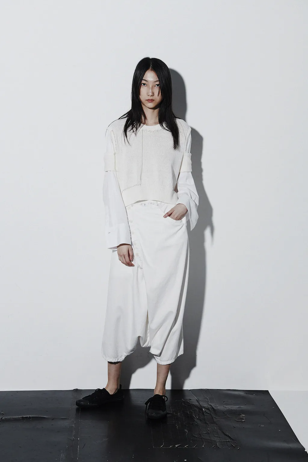 Cotton Canvas Rubber Heel Sneaker