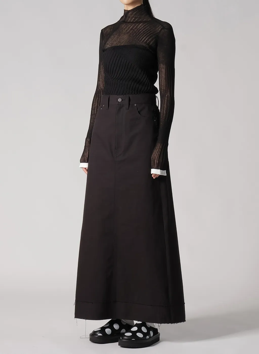 Slub Duck Denim Skirt