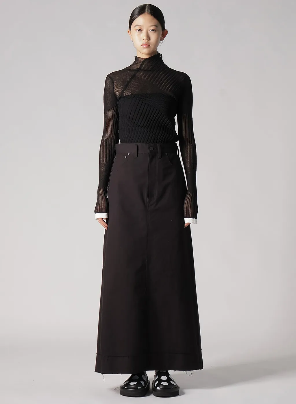 Slub Duck Denim Skirt