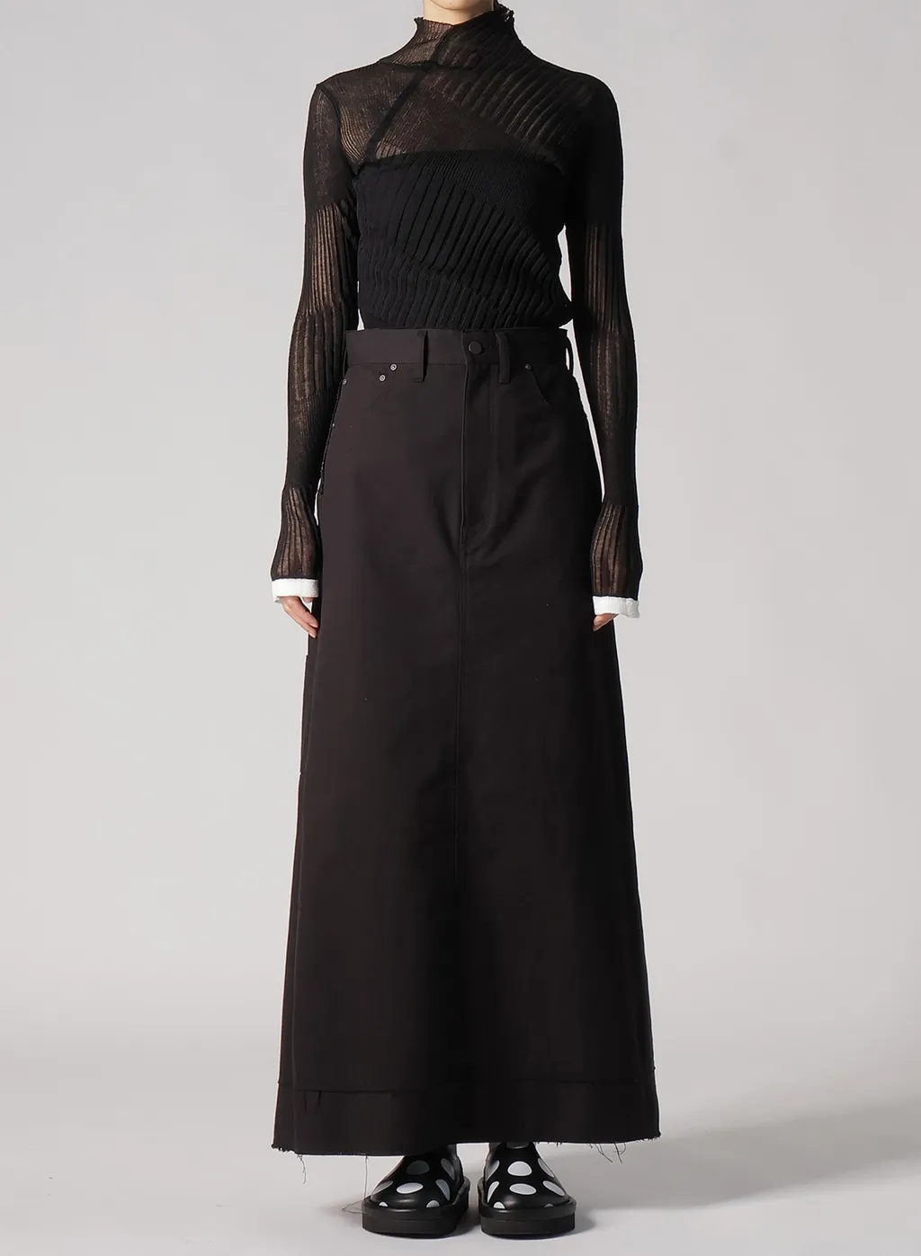 Slub Duck Denim Skirt