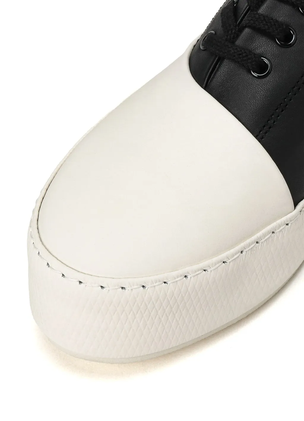 Cow Leather Asymmetric Sneaker