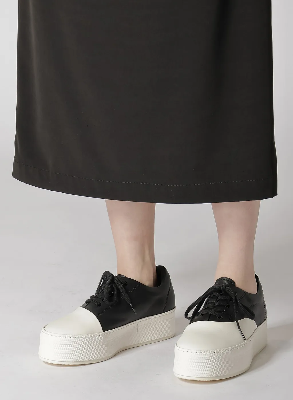Cow Leather Asymmetric Sneaker