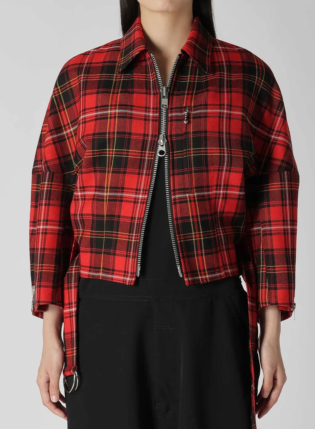 Tartan Check Panel Blouson