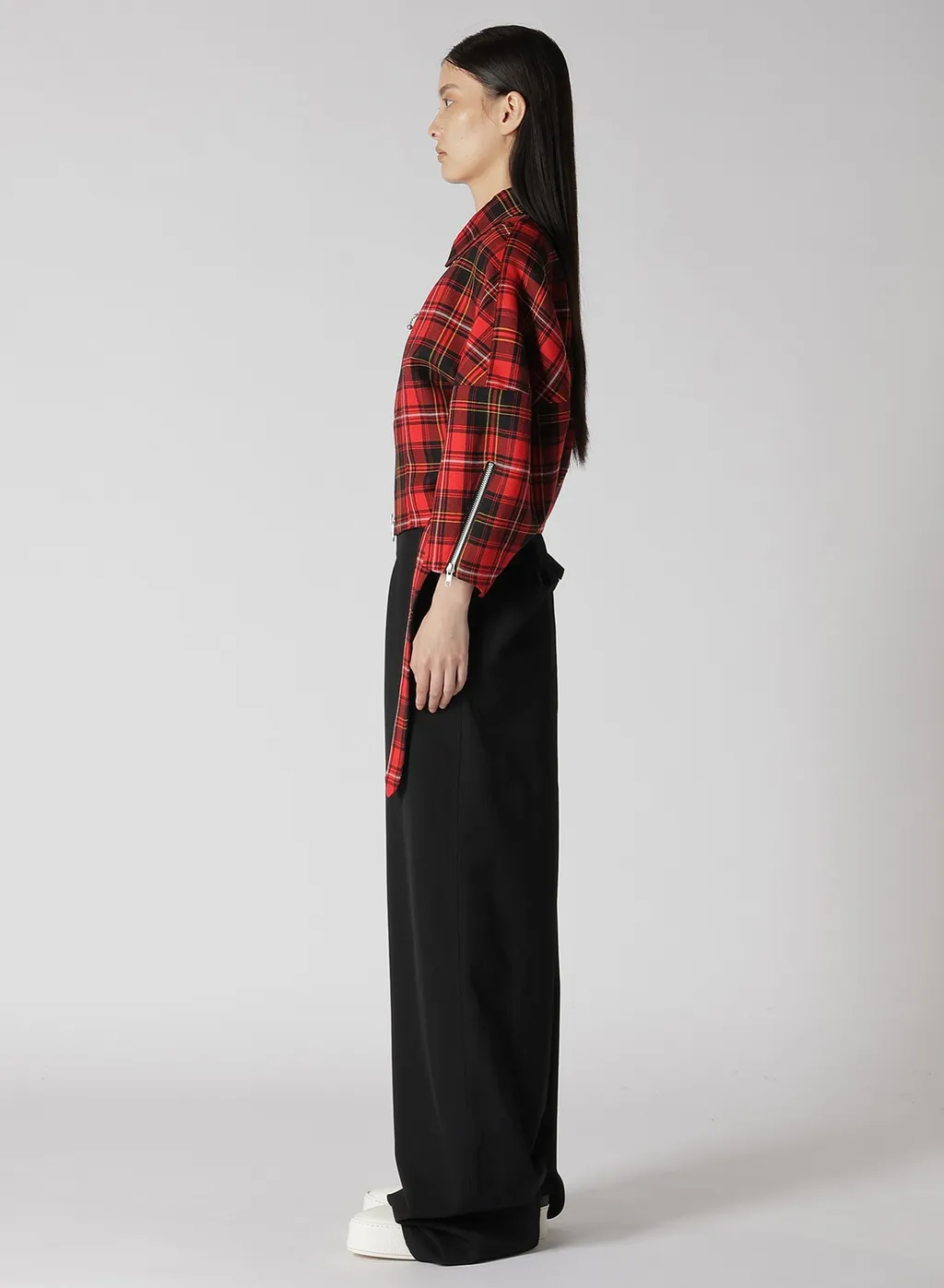 Tartan Check Panel Blouson