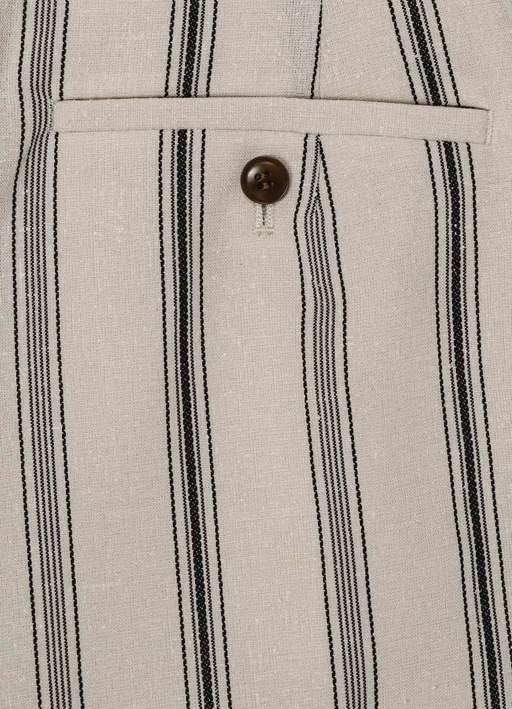 Hard Twisted Stripe Pleated Pants