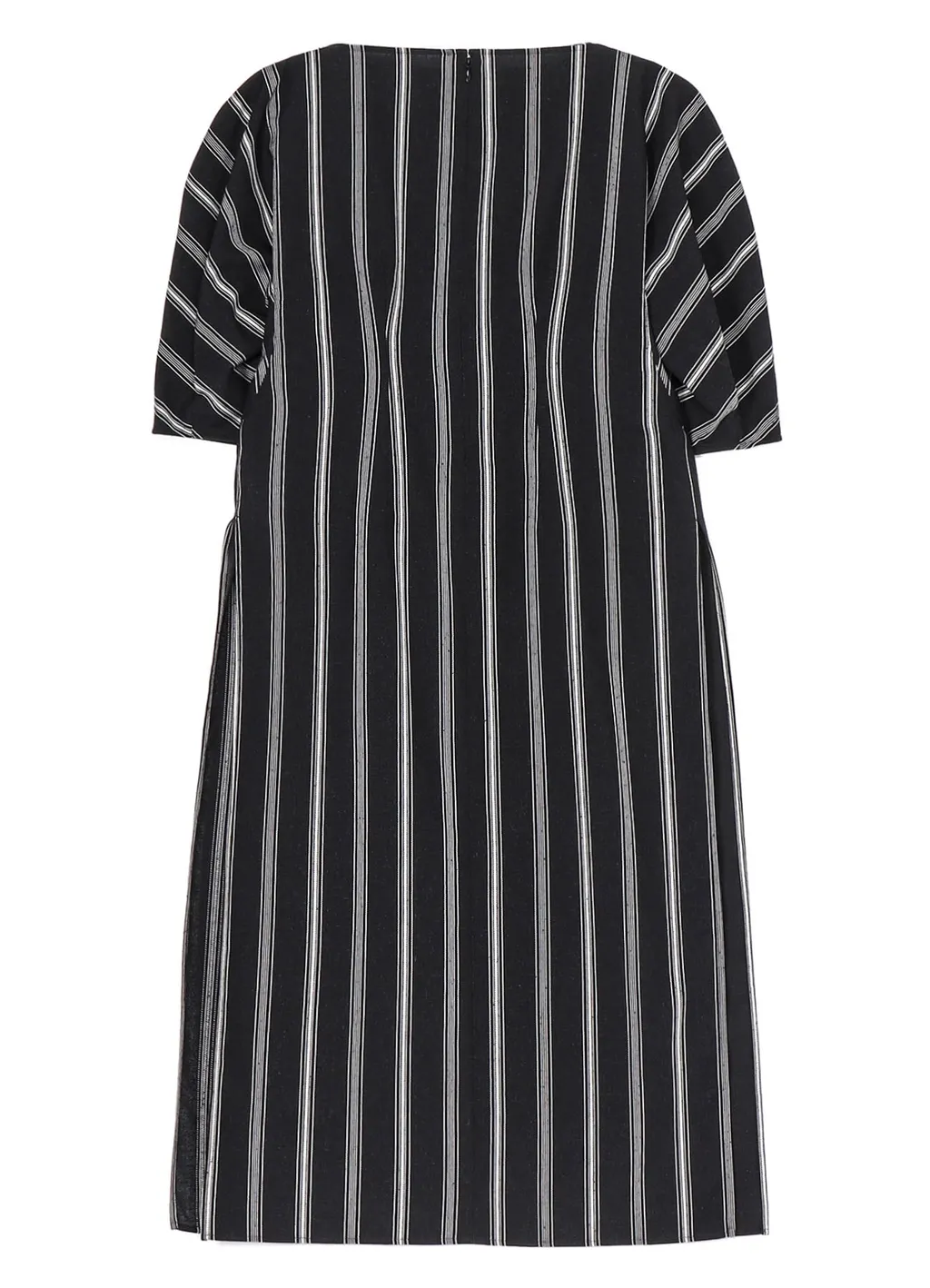 Hard Twisted Stripe Slit Dress