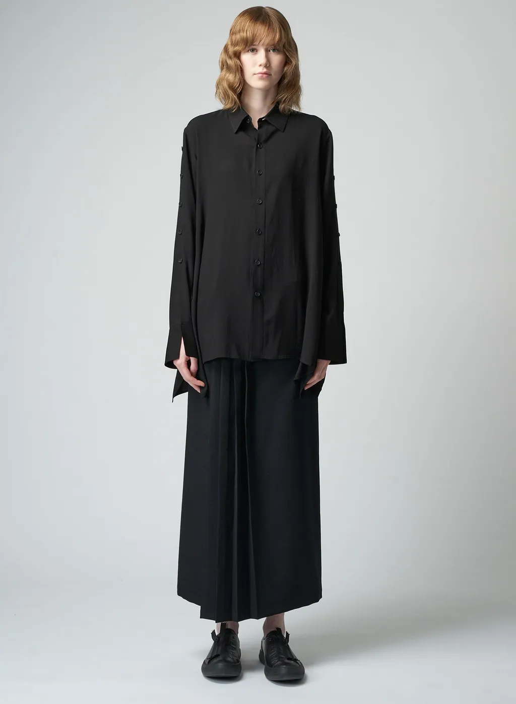 Gabardine F Pleated Skirt
